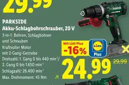 Lidl PARKSIDE Akku-Schlagbohrschrauber, 20 V Angebot