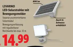 Lidl Livarno led-solarstrahler mit bewegungsmelder Angebot