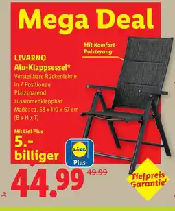 Lidl LIVARNO Alu-Klappsessel Angebot