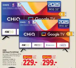 Lidl Chiq uhd smart tv, 43/55 zoll Angebot