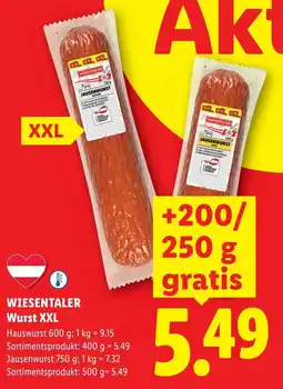 Lidl Wiesentaler wurst xxl Angebot