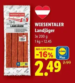 Lidl Wiesentaler landjäger Angebot