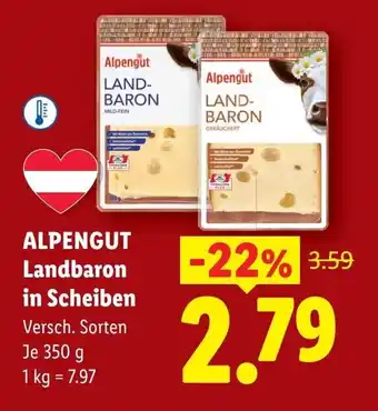 Lidl Alpengut landbaron in scheiben Angebot