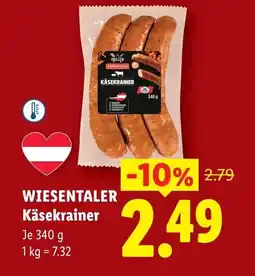 Lidl Wiesentaler käsekrainer Angebot