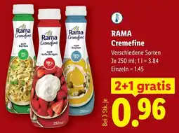 Lidl Rama cremefine Angebot