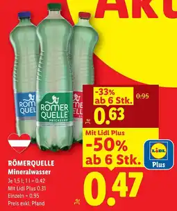 Lidl Römerquelle mineralwasser Angebot