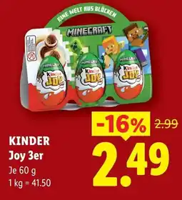 Lidl Kinder joy 3er Angebot