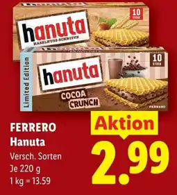 Lidl Ferrero hanuta Angebot