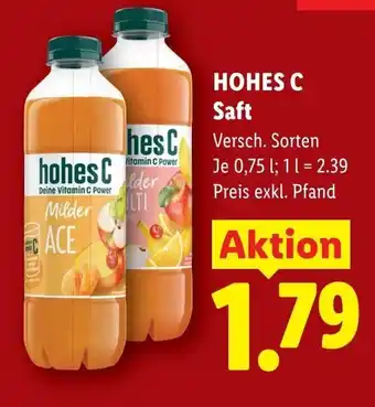 Lidl Hohes c saft Angebot