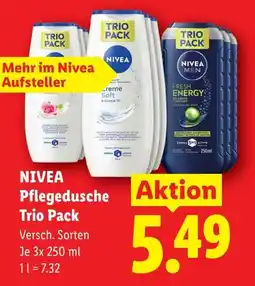 Lidl Nivea pflegedusche trio pack Angebot