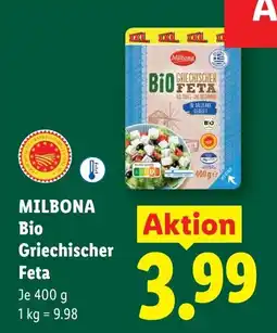 Lidl Milbona bio griechischer feta Angebot