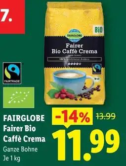 Lidl Fairglobe fairer bio caffè crema Angebot