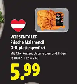 Lidl Wiesentaler frische maishendl grillplatte gewürzt Angebot
