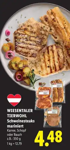 Lidl Wiesentaler tierwohl schweinesteaks mariniert Angebot