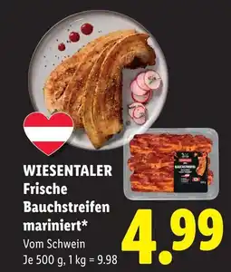 Lidl Wiesentaler frische bauchstreifen mariniert Angebot