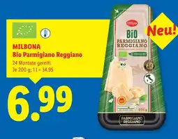 Lidl Milbona bio parmigiano reggiano Angebot