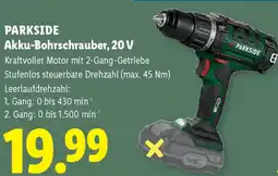 Lidl Parkside Akku-Bohrschrauber, 20 V Angebot