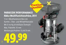 Lidl Parkside performance Akku-Multifunktionsfräse, 20 V Angebot