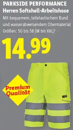Lidl Parkside performance Herren Softshell-Arbeitshose Angebot