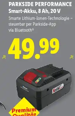 Lidl Parkside performance smart-akku, 8 ah, 20 v Angebot