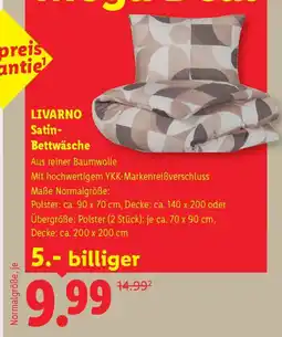 Lidl LIVARNO Satin- Bettwäsche Angebot