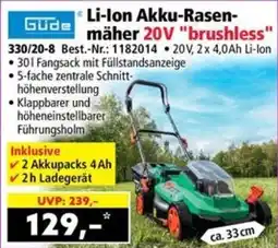 Norma Li-Ion Akku-Rasen- mäher 20V brushless Angebot