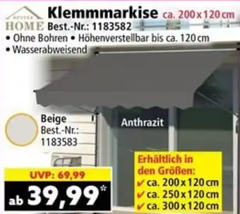 Klemmmarkise