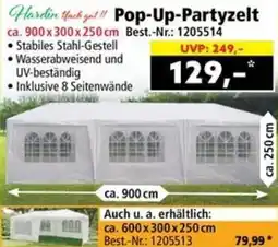 Norma Pop-Up-Partyzelt Angebot