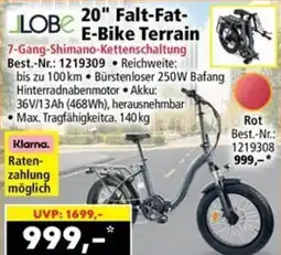Norma 20 Falt-Fat- E-Bike Terrain Angebot