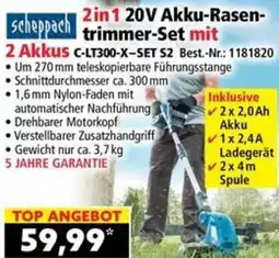 Norma 2in1 20V Akku-Rasen- trimmer-Set mit 2 Akkus C-LT300-X-SET S2 Angebot