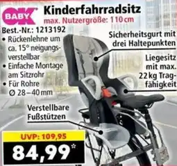 Norma Kinderfahrradsitz Angebot