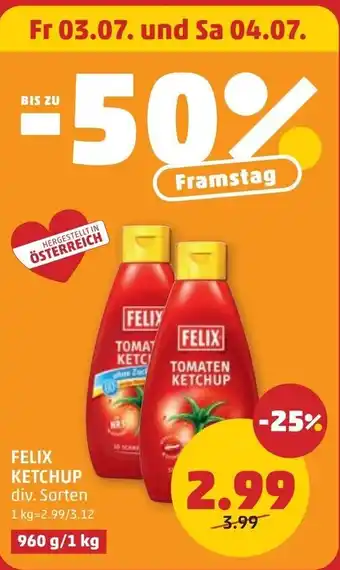 PENNY Felix ketchup Angebot