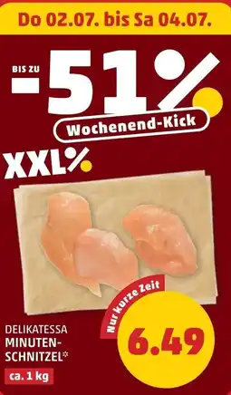 PENNY Delikatessa minuten- schnitzel Angebot