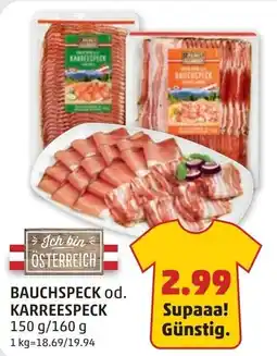 PENNY Bauchspeck od. karreespeck Angebot