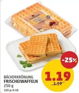 PENNY Bäckerkrönung frischeiwaffeln Angebot