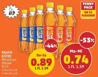 PENNY Rauch eistee pfirsich od. zitrone Angebot
