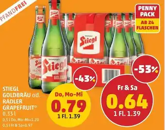 Stiegl goldbräu od. radler grapefruit