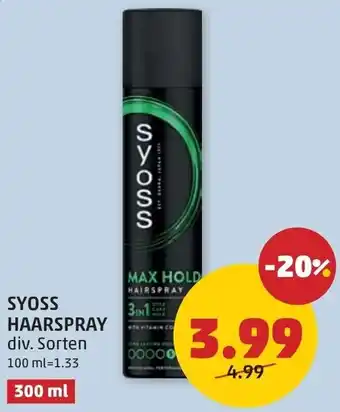 PENNY Syoss haarspray Angebot