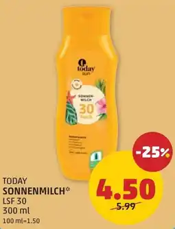 PENNY Today sonnenmilch lsf 30 Angebot