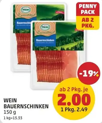 PENNY Wein Bauernschinken Angebot