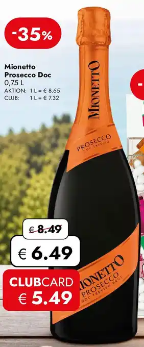 Travel FREE Mionetto Prosecco Doc Angebot