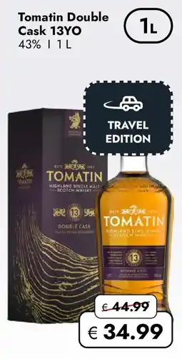 Travel FREE Tomatin Double Cask 13YO 43% Angebot