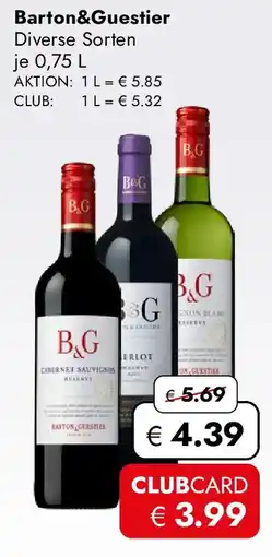 Travel FREE Barton&Guestier Angebot