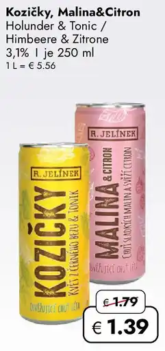 Travel FREE Kozičky, Malina&Citron Holunder & Tonic / Himbeere & Zitrone 3.1% Angebot