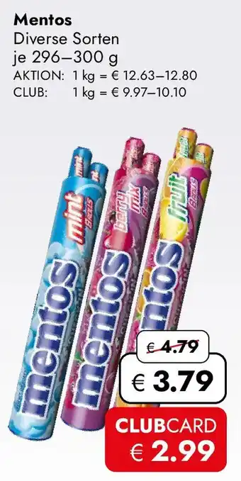 Travel FREE Mentos Angebot
