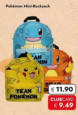 Travel FREE Pokémon Mini-Rucksack Angebot