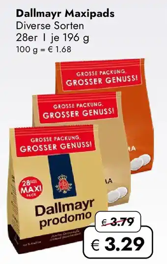 Travel FREE Dallmayr Maxipads Angebot