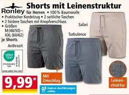 Norma Shorts mit Leinenstruktur Ronley für Herren Angebot