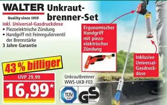WALTER Unkraut- brenner-Set