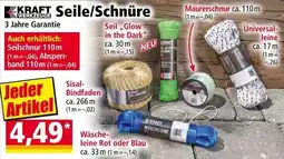 Norma Kraft seile/schnüre Angebot